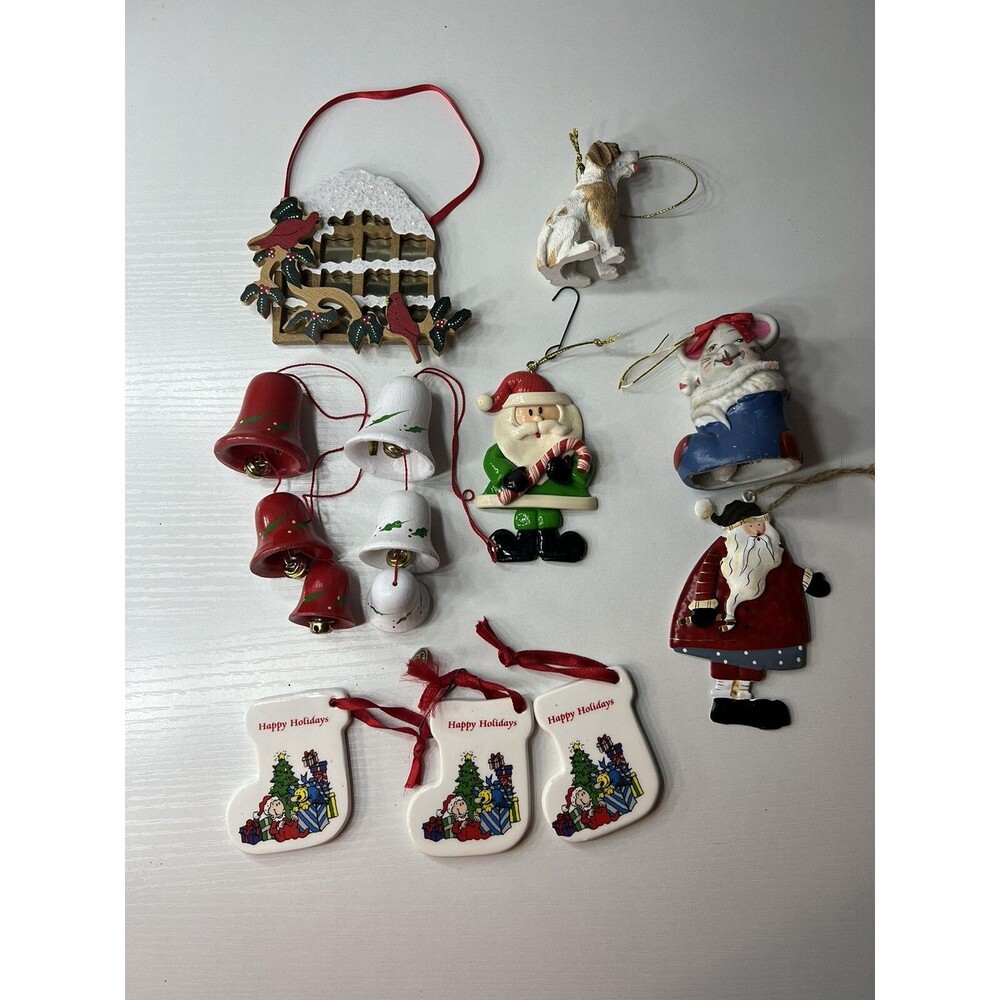 Vintage Christmas Ornaments Santa Holiday
